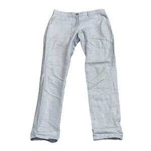 Gap Womens Linen/Cotton Blend Pants Size 00 Light Blue